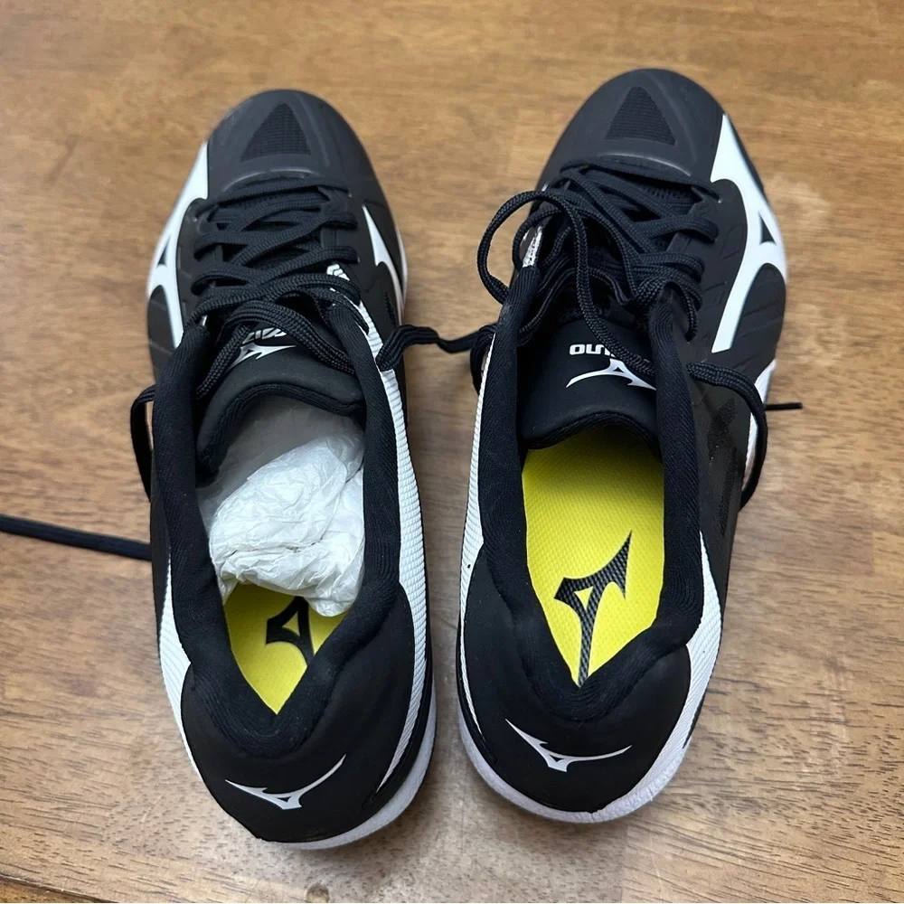 Mizuno Baseball Cleats Mens 11.5 Black Excellent Metal Spikes 11GM158190 - Picture 2 of 10